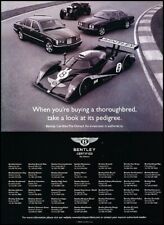 2003 Bentley Race Arnage Continental T Advertisement Print Art Car Ad J997A picture