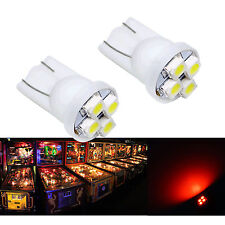 50x #555 T10 4SMD LED Pinball Machine Light Bulb Red 6.3V P3 picture