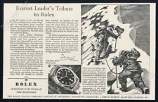 1954 Rolex Explorer watch Mt Everest expedition art vintage print ad picture