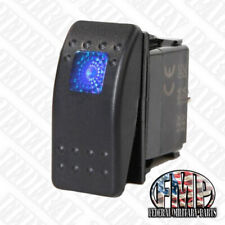 MILITARY HUMVEE LIGHTED BLUE ROCKER SWITCH UNLABELED GENERIC M998 12V 24V TOGGLE picture