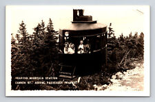 RPPC Aerial Tramway Nearing Cannon Mountain Station Franconia Notch NH Postcard picture