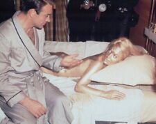 Goldfinger Shirley Eaton painted gold Sean Connery press pose 8x10 inch photo picture
