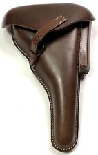 REPRO GERMAN NAVAL LUGER P04 HARDSHELL HOLSTER - BROWN (3pcs Set) picture