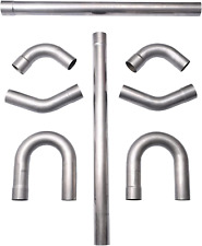 8PCS DIY Stainless Steel 2 Exhaust Pipe Kit,Including Mandrel Bend Pipe & U-Bend picture