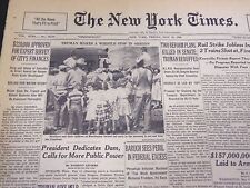 1950 MAY 12 NEW YORK TIMES - PRESIDENT DEDICATES GRAND COULEE DAM - NT 4570 picture