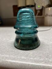 Antique Glass Insulator Hemingray “H. G. CO.” PETTICOAT Aqua Color Textured Base picture