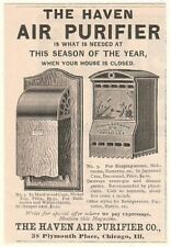 1892 The Haven Air Purifier No. 3 No. 5 Styles Print Ad picture