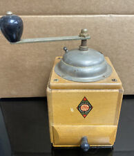 Old Antique Vintage Coffee Grinder Peugeot Freres Rare Rustic Typo Label 1920's picture