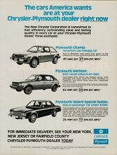 1980 Plymouth Champ Horizon Volare Special Cars America Wants Vintage Print Ad picture