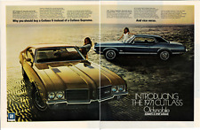 1970 '71 Oldsmobile Cutlass S Supreme Automobile Car 2 Page Vintage Print Ad picture