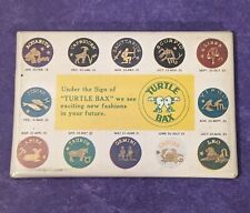 VTG Turtle Bax Pocket Mirror - RARE Horoscope Astrology 1970s Retro Disco Travel picture