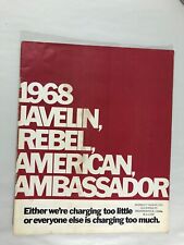 1968 AMERICAN MOTORS: JAVLIN REBEL + OTHERS CAR AUTO BROCHURE 1968 40 PAGES picture