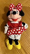Vintage MINNIE MOUSE 9” Plush Doll Stuffed Toy Disneyland Walt Disney World O2 picture