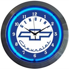 GM GENUINE CHEVY NEON CLOCK Man Cave Lamp Light picture