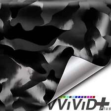 VVivid 2022 VVivid+ Black Stealth Large Camo Vinyl Car Wrap Film | V505 picture