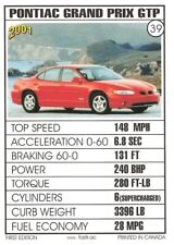2001 Pontiac Grand Prix GTP Auto Car Trading Card Fastr.ac - Baseball Card Size picture