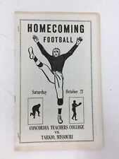 Vintage Concordia Teachers College Football Program Homecoming picture