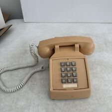 Vintage Telephone ITT Push Button Touch-Tone Desk Phone Beige Tan Corded 2500 picture