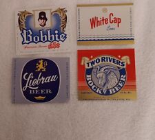 Lot Of 4 beer Labels Two Rivers Bock, Liebrau,  White Cap BOBBIE TWO RIVERS Wis picture