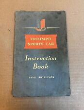 Vintage Triumph TR2 TR3 Sports Car Instruction Book Owners Manual 1950s picture