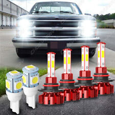 For Chevy C1500 1988-1999 High/Low Beam 4X 6000K LED Headlight Bulbs Combo Kit picture