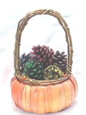 Waxed Pine Cone in a Basket Fire Starters (Fireplace) or Fall Decorations picture