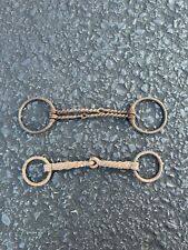 Lot of 2 Antique Vintage Snaffle Horse Bits Western Decor picture