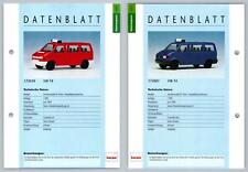 VW T4 #49/50 Kleintransporter Datenblatt - Herpa Data Sheet picture