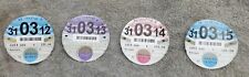 Mercedes 4 x Old Car Tax Discs. Sequential 2012 - 2015. picture