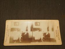 VINTAGE STEREOVIEW STEREOSCOPE CARD FUNNY OH WHAT A DIFFERENCE IN THE MORNING picture