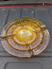 MCM Soreno Amber Glass Nesting Ashtrays Set Of 3 Anchor Hocking 1966-1970 picture