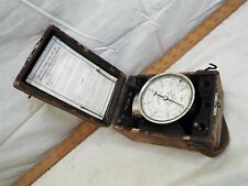 Vintage Schaeffer & Budenberg NY Hand Tachometer in Wood Box Tips Instrument RPM picture
