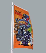Mopar King Hemi Engine Car Rat Fink Car Flag Banner 3x5 FT Hot Rod Garage picture
