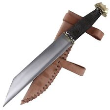 Ceremonial Medieval Viking Seax Knife w/ Wire Wrapped Handle & Sheath Included picture