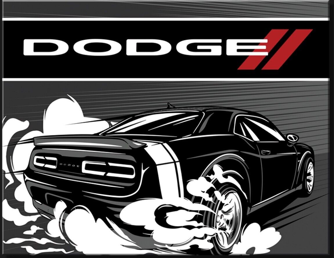 Dodge Challenger Metal Sign Mopar HEMI Home Garage Shop Bar Wall Decor #2836