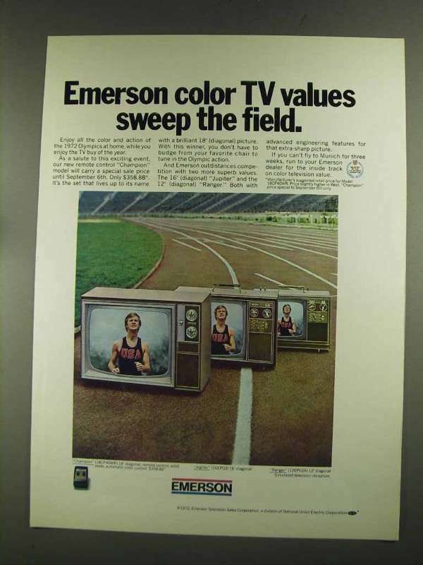 1972 Emerson TV Ad - Champion 18CP40WR, Jupiter, Ranger