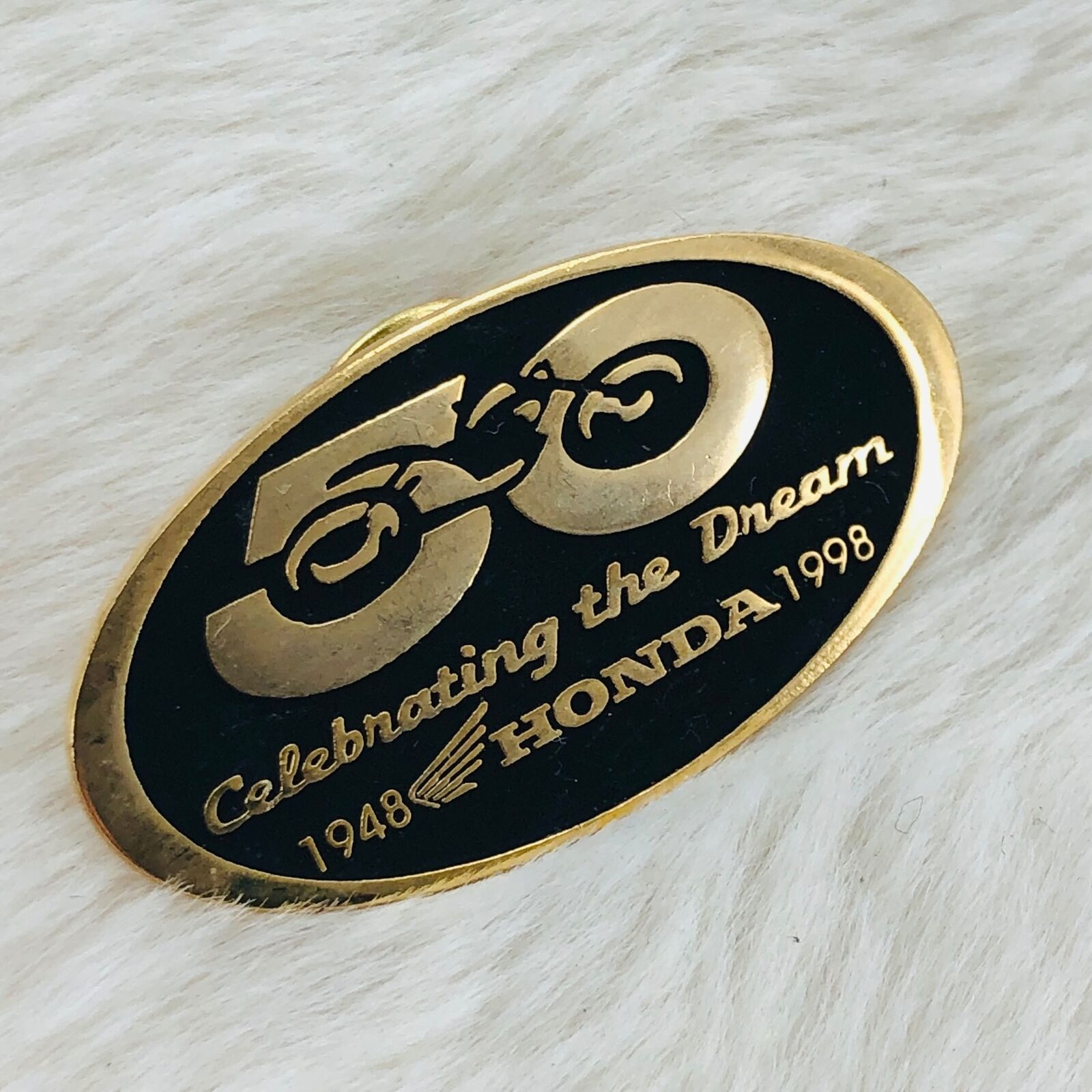 1998 Honda Goldwing Motorcycle 50th Anniversary Enamel Lapel Pin