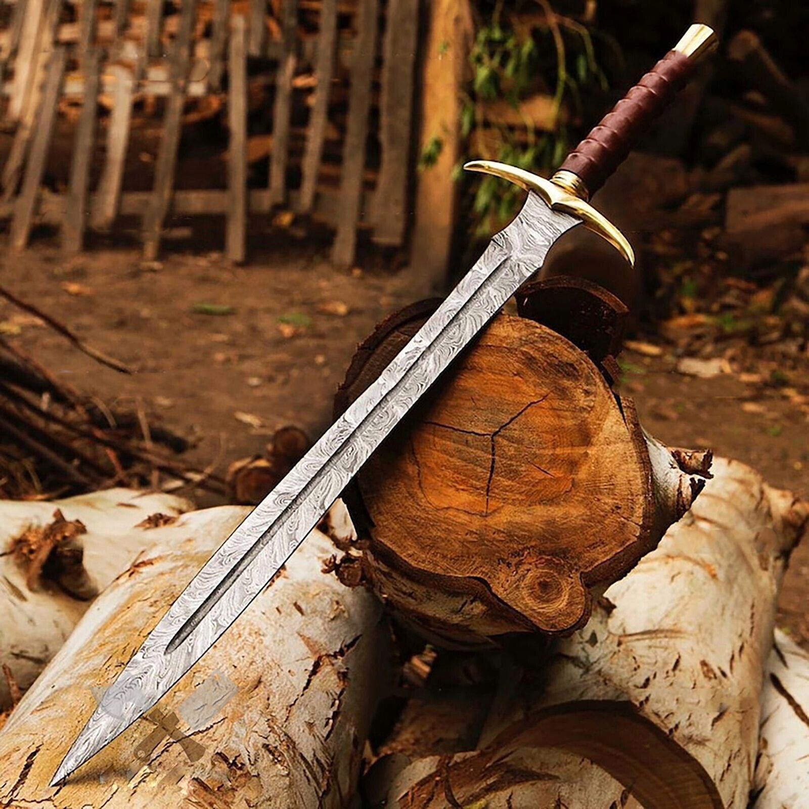 Custom Handmade Damascus Steel Sword Battle Ready Sword Viking Sword With Sheath