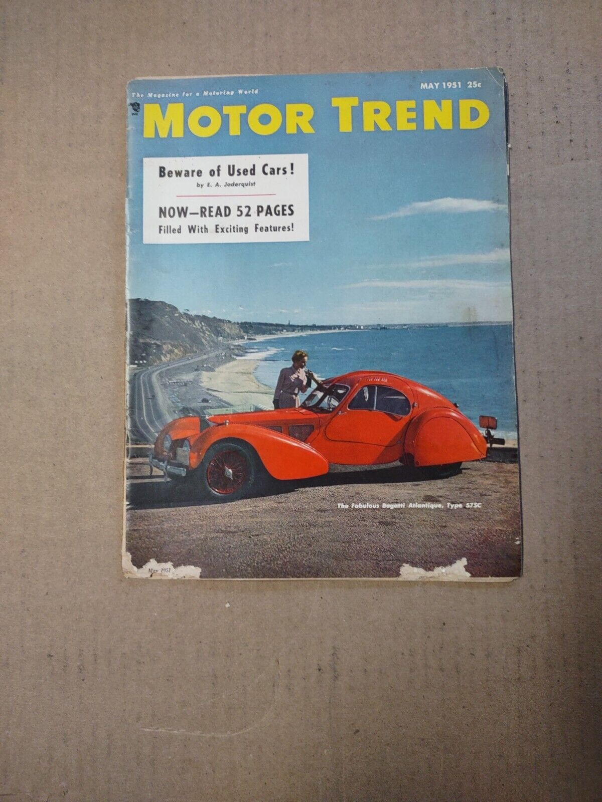 May 1951 Motor Trend Magazine  - Bugatti 