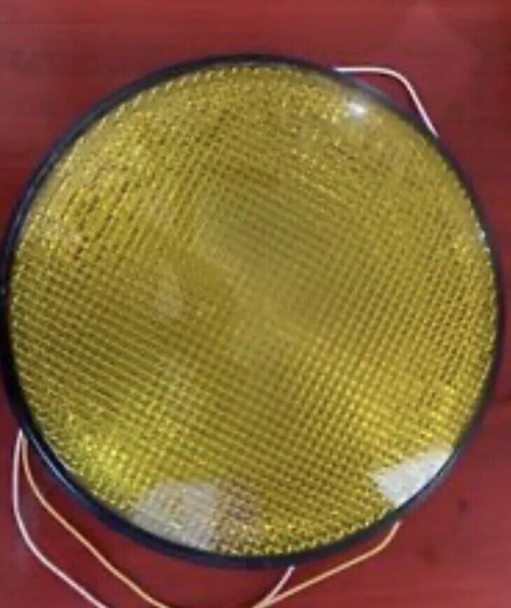 NEW Qty Of (4) 12”Dialight GE YELLOW LED Traffic Light Signal Lens 120v 433-3230