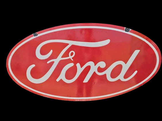 PORCELIAN FORD ENAMEL SIGN SIZE 40X20 INCHES DOUBLE SIDED