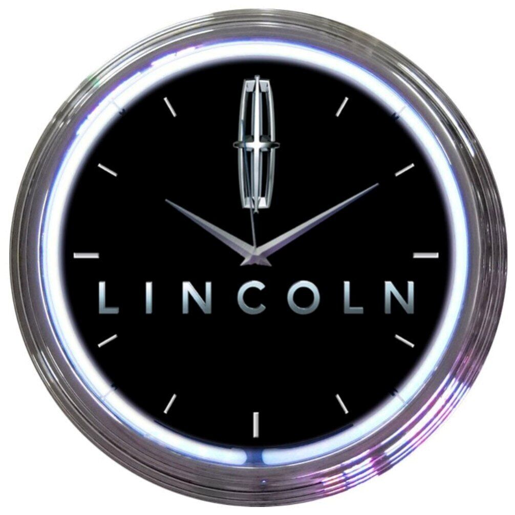 FORD LINCOLN NEON CLOCK Sign Lamp Light