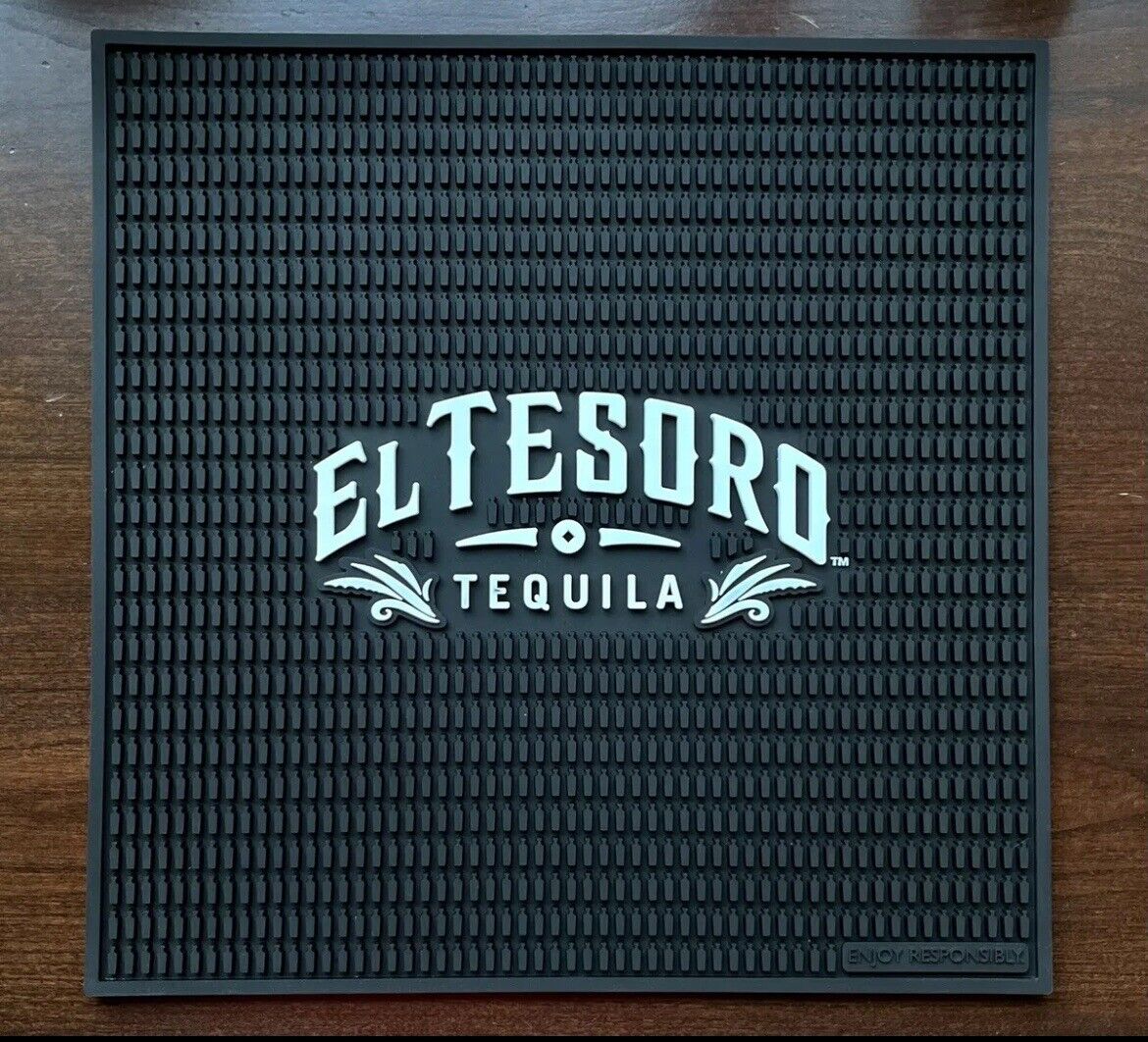 EL TESORO TEQUILA *BRAND NEW* Rubber Service/Wait Station Square Spill Mat 14x14