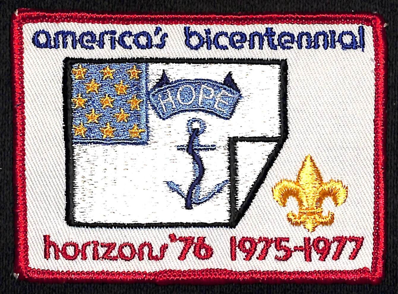 BSA Patch America\'s Bicentennial Hope Horizons \'76 1975-1977 Boy Scouts NOS