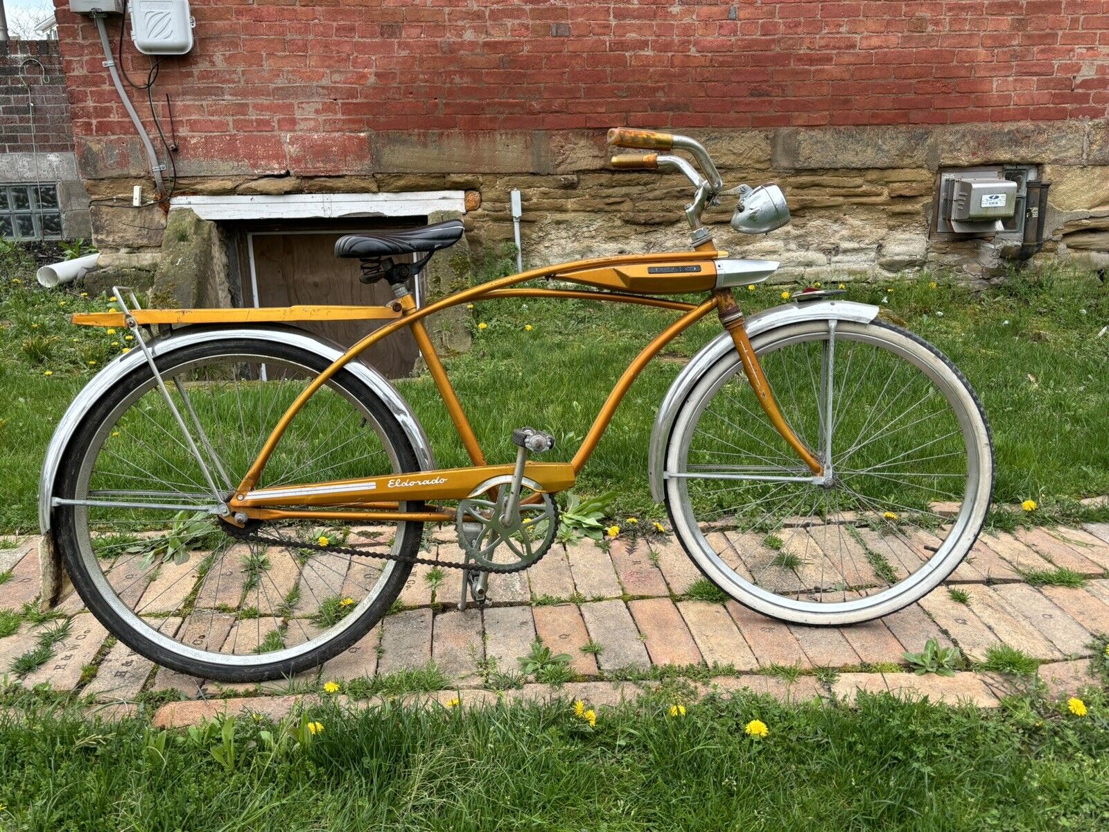 Original Vintage 1964 Huffy ElDorado Gold Copper Bike Bicycle 26” Wheel Tank