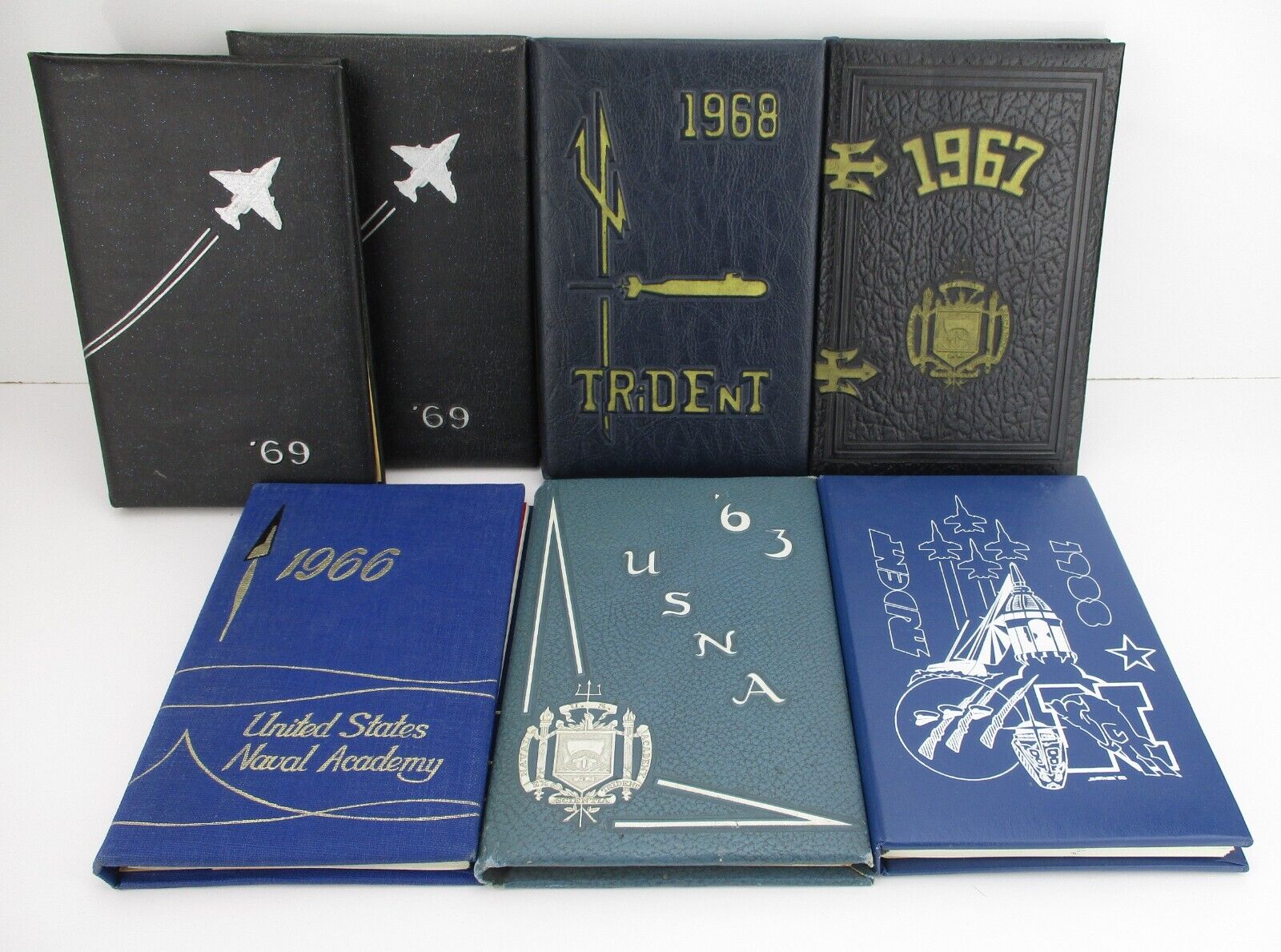Vintage USNA US Naval Academy Trident Calendar & Planners 1963, 1966-1969 & 1988