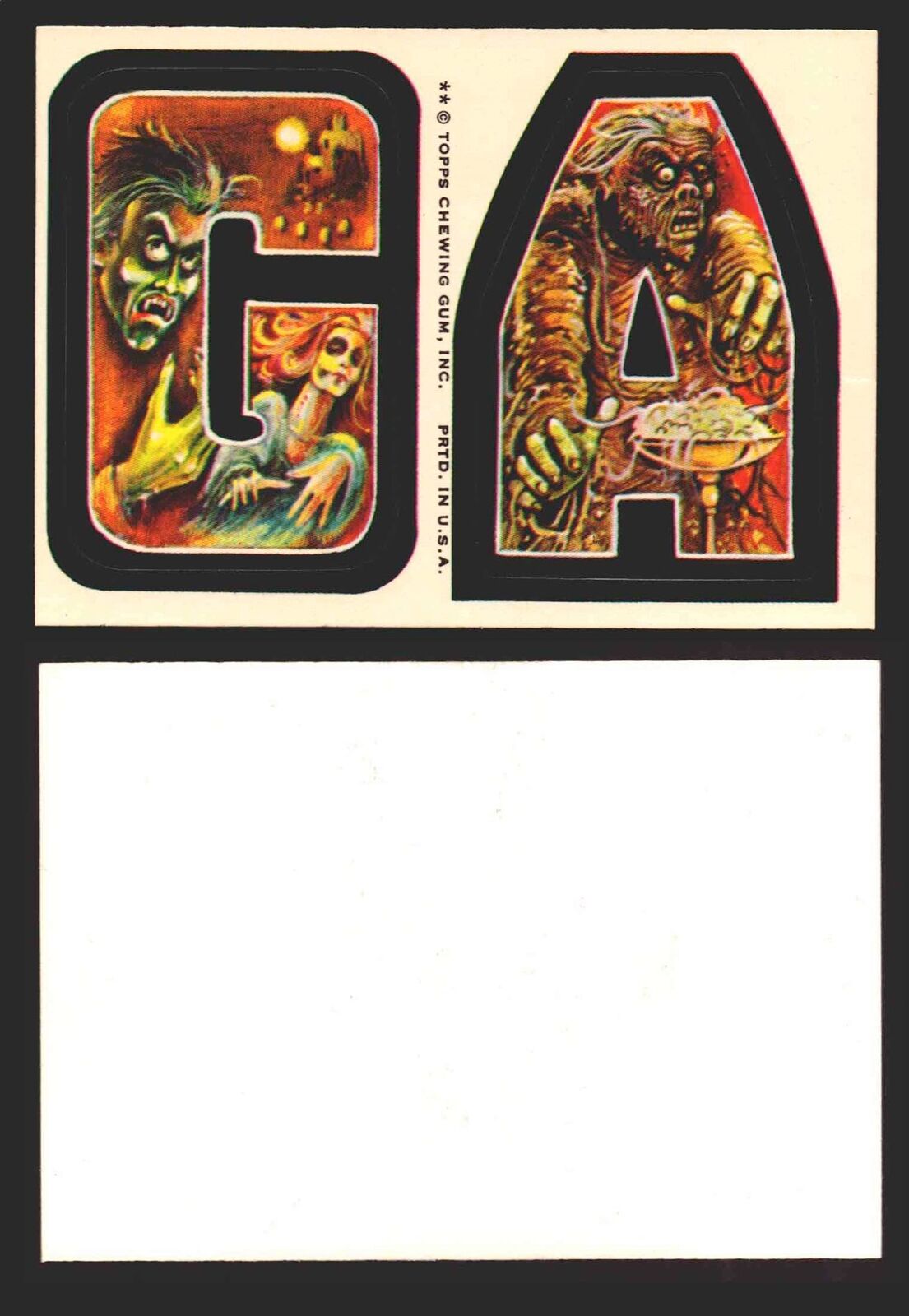 1973-74 Monster Initials Vintage Sticker Trading Cards You Pick Singles #1-#132