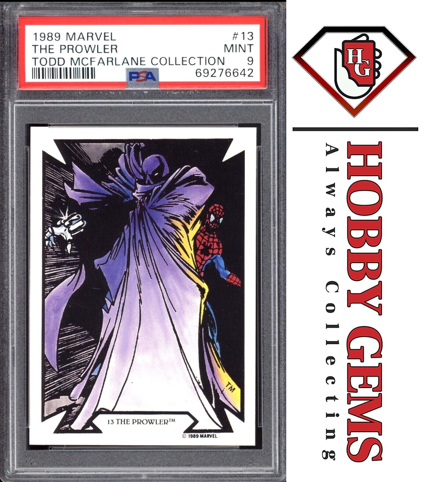 PROWLER SPIDER-MAN PSA 9 1989 Marvel Todd McFarlane Collection #13