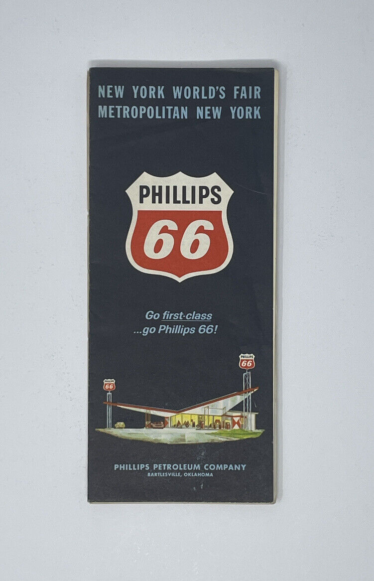 New York Metro World\'s Fair Road Map Courtesy of Phillips 66 1964 Edition