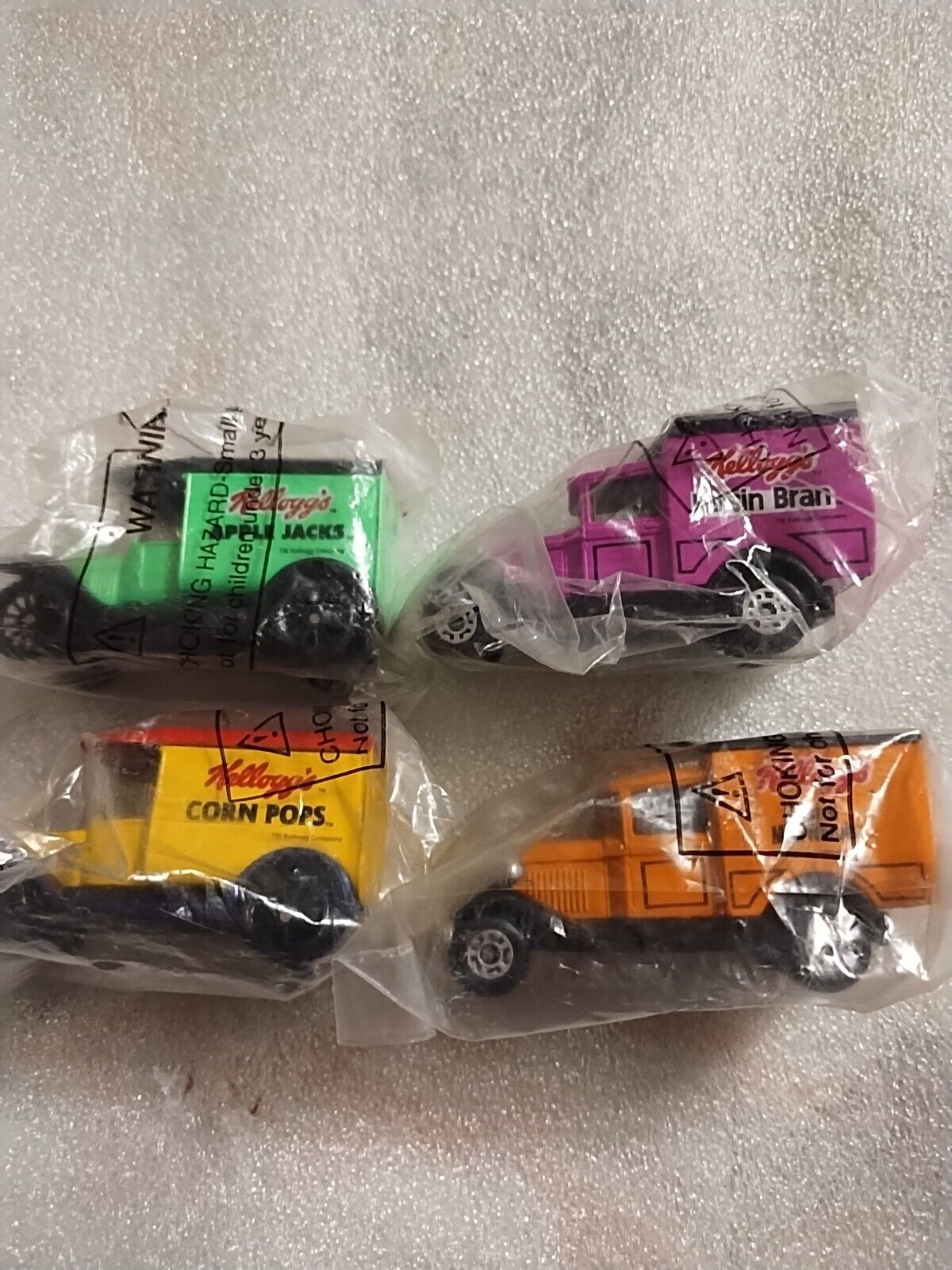 Set Of 4 New Vintage 1979/1989 Matchbox Cars Kellogg\'s Diecast Ford Trucks